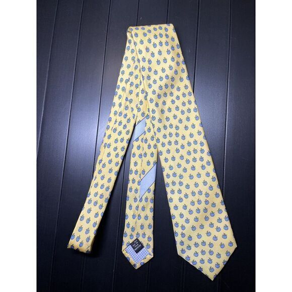O'connell's‎ Marchesi Di Como Blue Yellow 100% Silk Men's Neck Tie Made In Italy